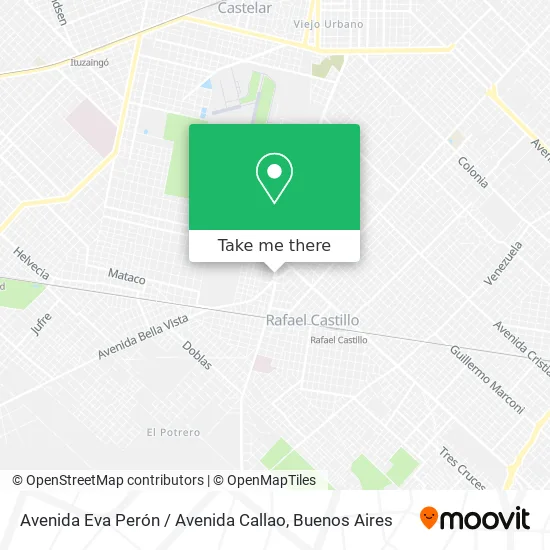 Mapa de Avenida Eva Perón / Avenida Callao