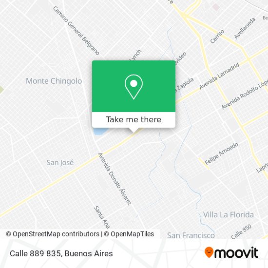 Calle 889 835 map