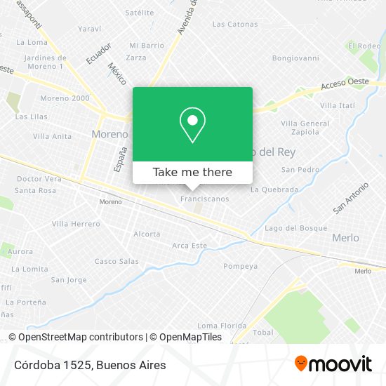 Córdoba 1525 map