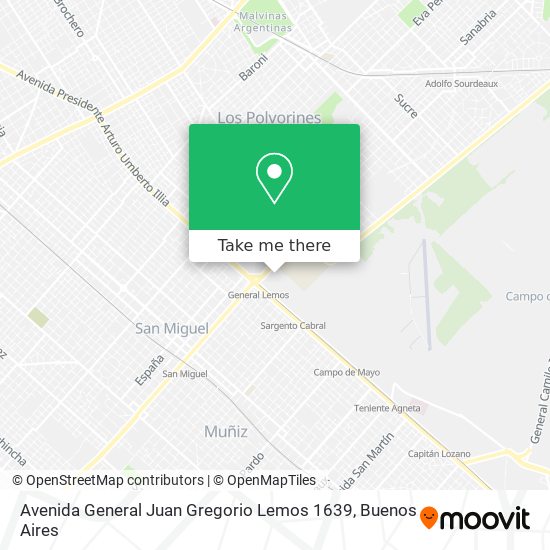 Avenida General Juan Gregorio Lemos 1639 map