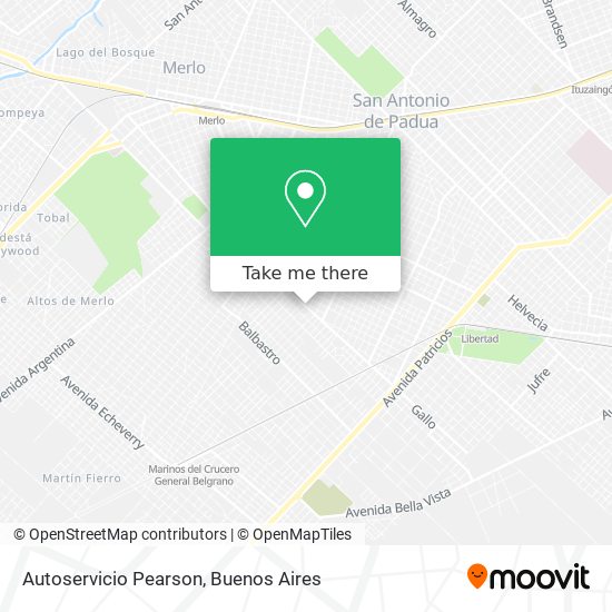Autoservicio Pearson map