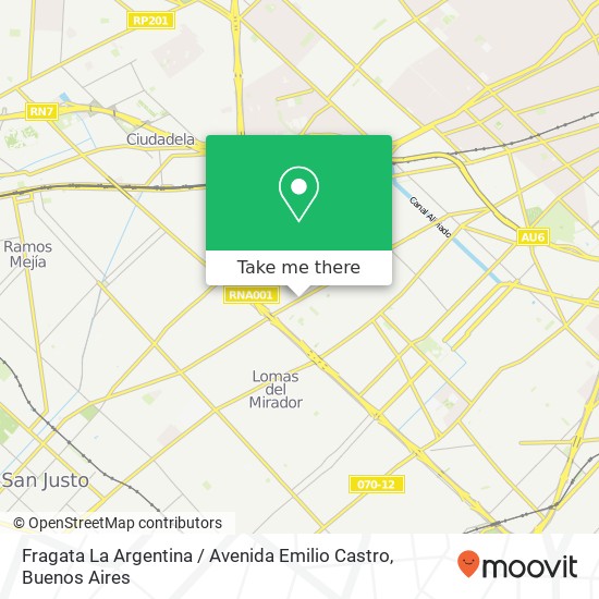 Fragata La Argentina / Avenida Emilio Castro map