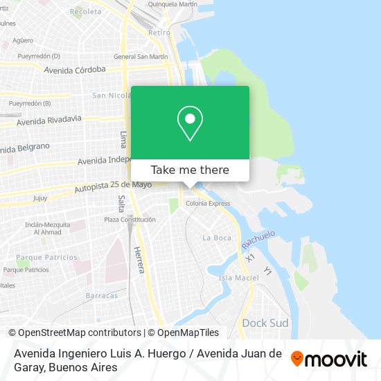 Avenida Ingeniero Luis A. Huergo / Avenida Juan de Garay map