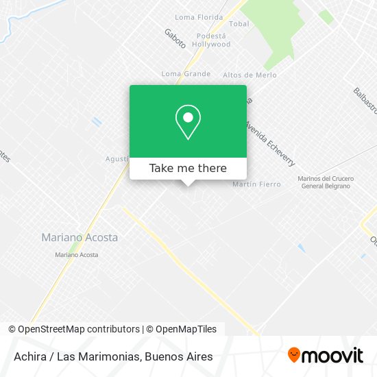Achira / Las Marimonias map