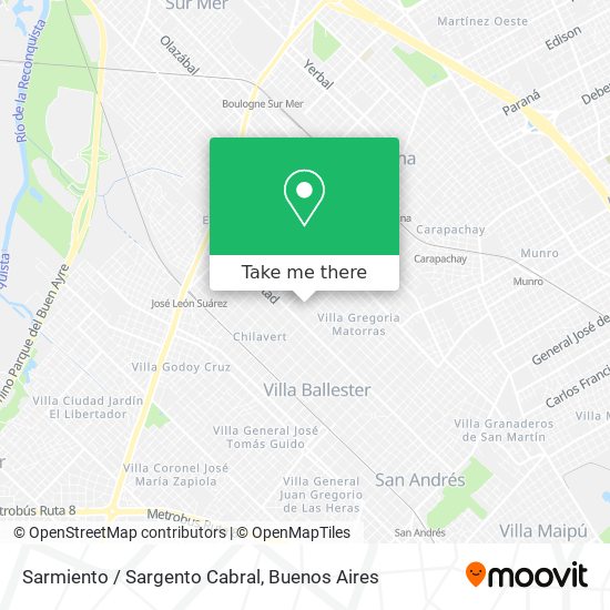 Sarmiento / Sargento Cabral map