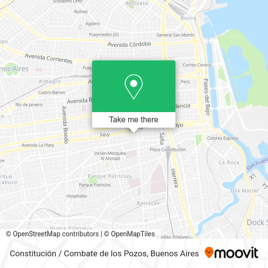 Constitución / Combate de los Pozos map