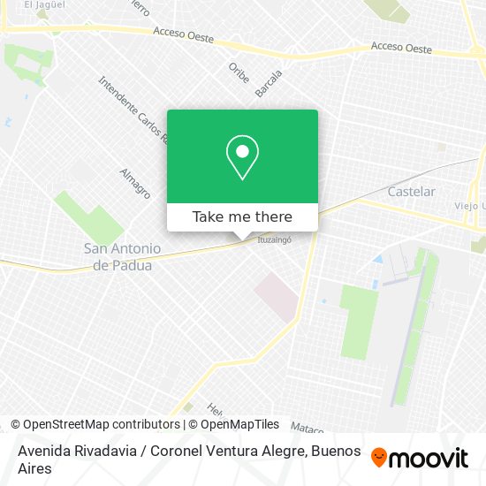 Avenida Rivadavia / Coronel Ventura Alegre map