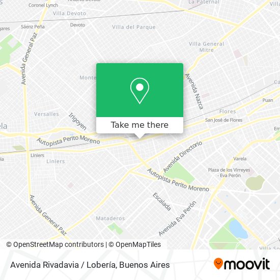 Avenida Rivadavia / Lobería map