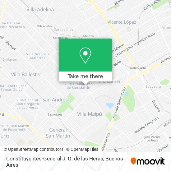 Constituyentes-General J. G. de las Heras map