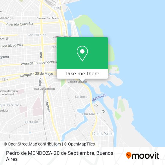 Mapa de Pedro de MENDOZA-20 de Septiembre