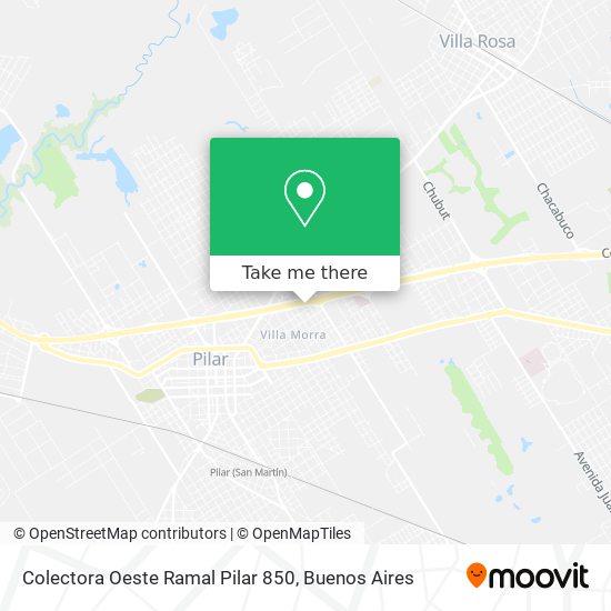 Colectora Oeste Ramal Pilar 850 map