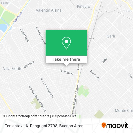 Teniente J. A. Rangugni 2798 map