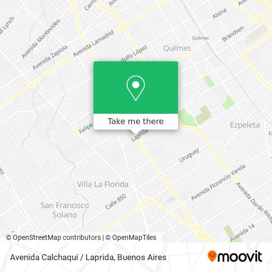 Avenida Calchaquí / Laprida map