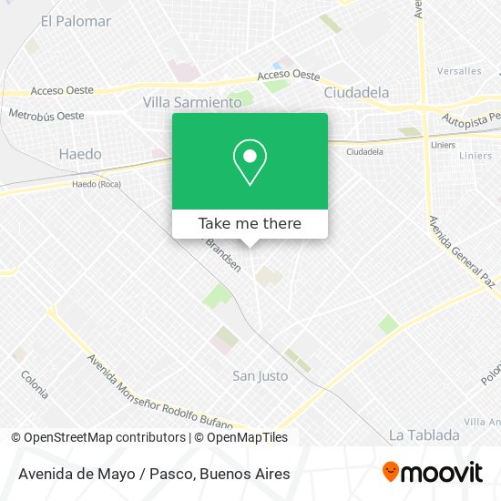 Avenida de Mayo / Pasco map