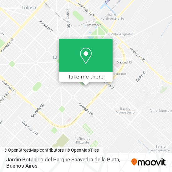Jardín Botánico del Parque Saavedra de la Plata map