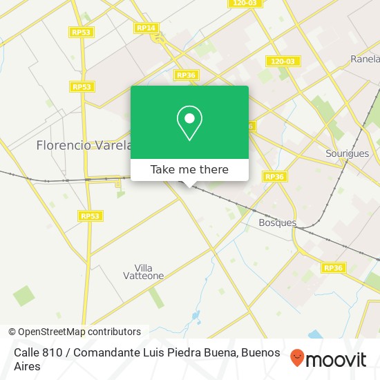 Mapa de Calle 810 / Comandante Luis Piedra Buena