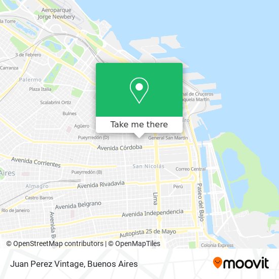 Juan Perez Vintage map