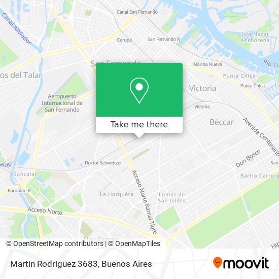 Mapa de Martín Rodríguez 3683