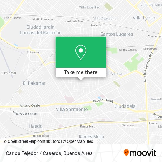 Carlos Tejedor / Caseros map