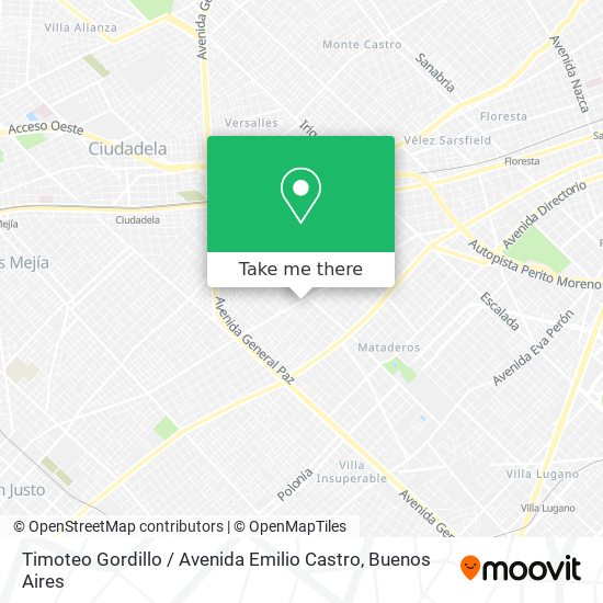 Timoteo Gordillo / Avenida Emilio Castro map