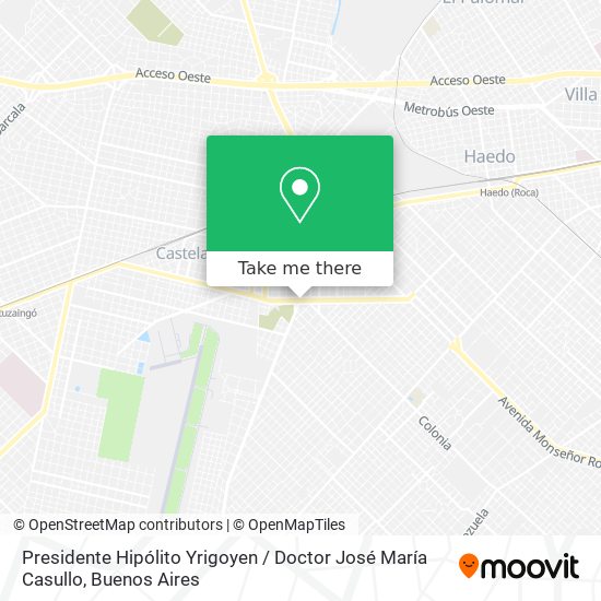 Presidente Hipólito Yrigoyen / Doctor José María Casullo map