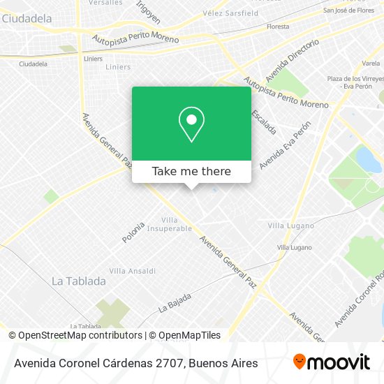Avenida Coronel Cárdenas 2707 map
