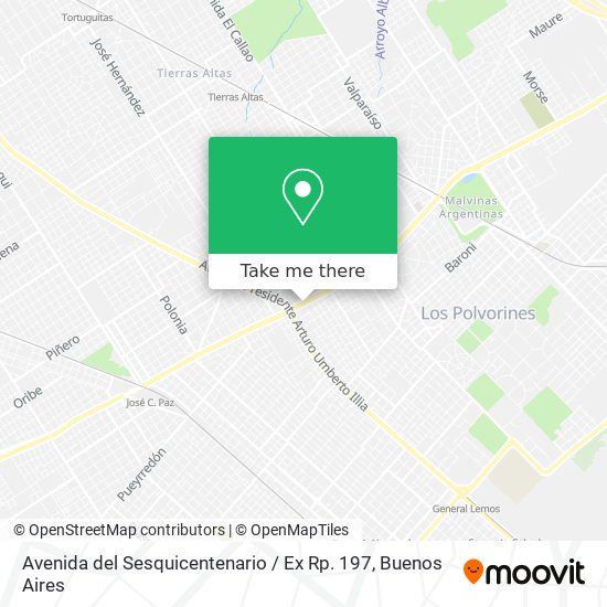 Avenida del Sesquicentenario / Ex Rp. 197 map
