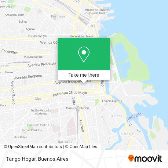 Mapa de Tango Hogar