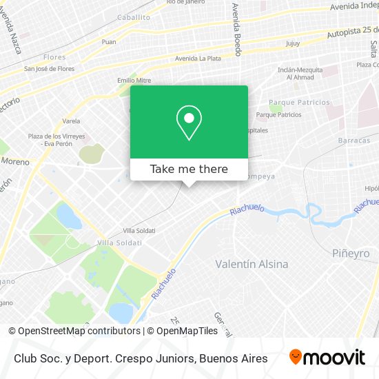 Club Soc. y Deport. Crespo Juniors map