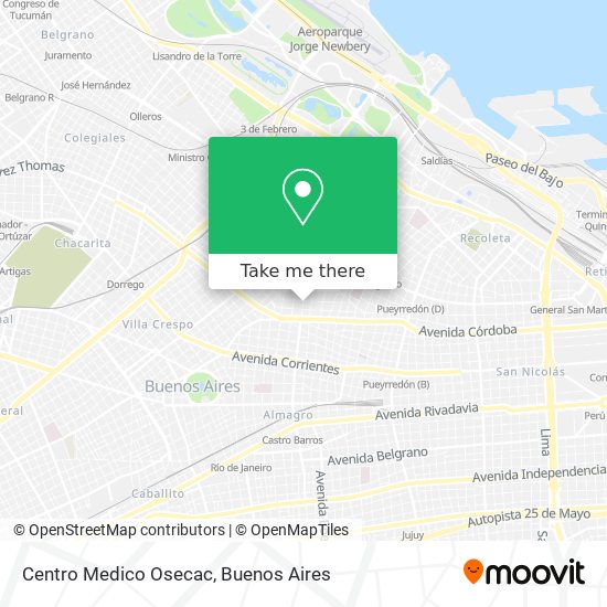 Mapa de Centro Medico Osecac