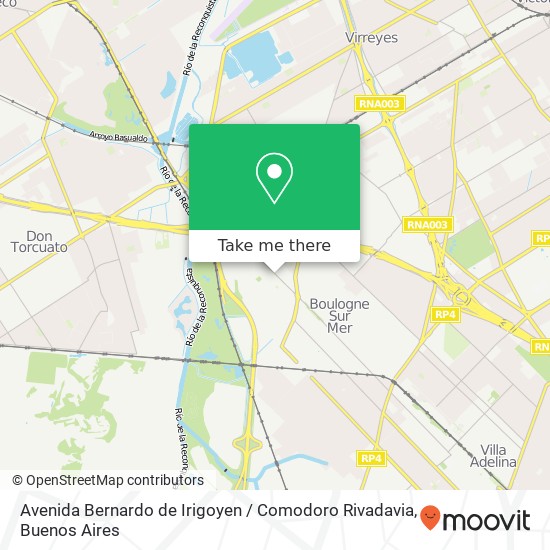 Avenida Bernardo de Irigoyen / Comodoro Rivadavia map