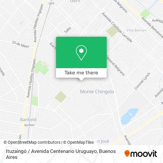 Ituzaingó / Avenida Centenario Uruguayo map
