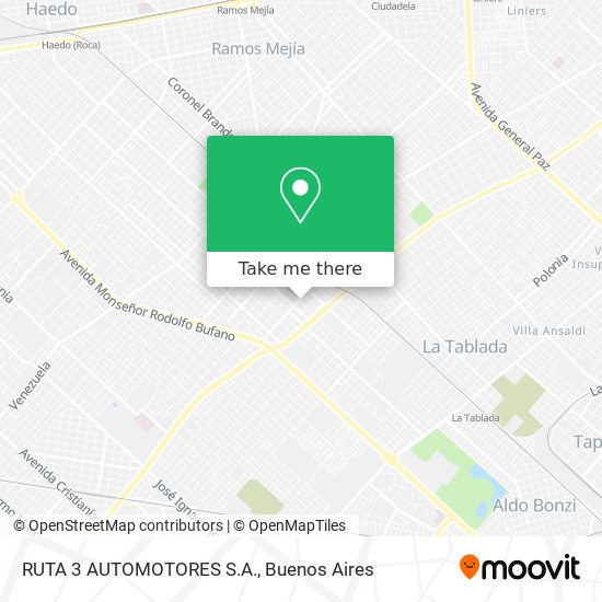 Mapa de RUTA 3 AUTOMOTORES S.A.