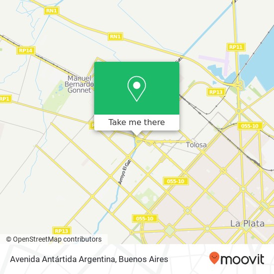 Avenida Antártida Argentina map