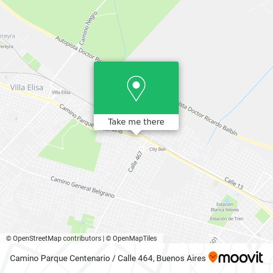Mapa de Camino Parque Centenario / Calle 464