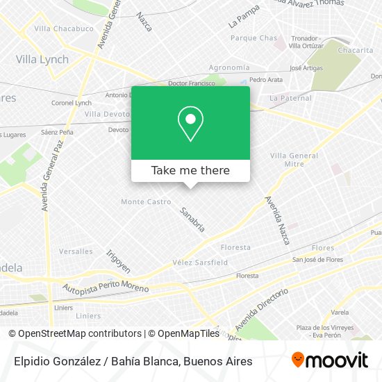 Mapa de Elpidio González / Bahía Blanca