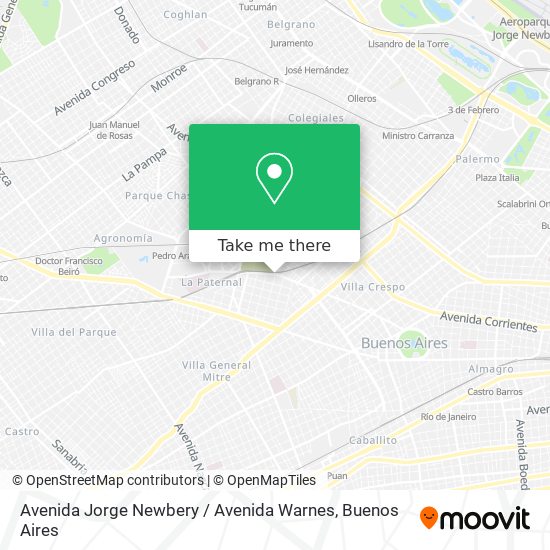 Avenida Jorge Newbery / Avenida Warnes map