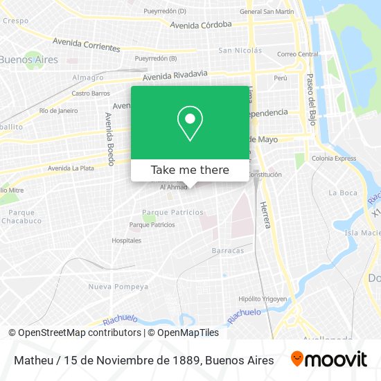 Mapa de Matheu / 15 de Noviembre de 1889