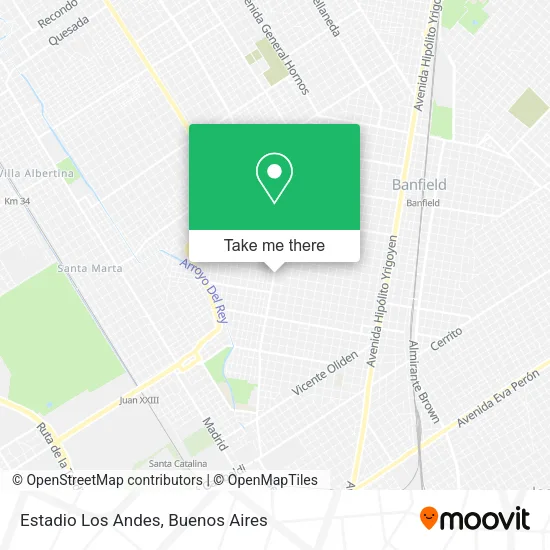Mapa de Estadio Los Andes