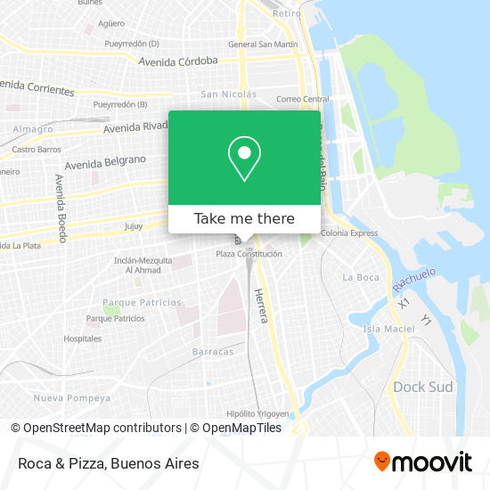 Roca & Pizza map