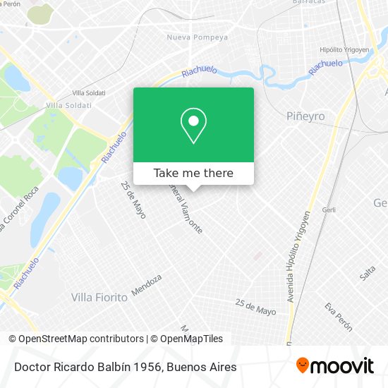 Mapa de Doctor Ricardo Balbín 1956