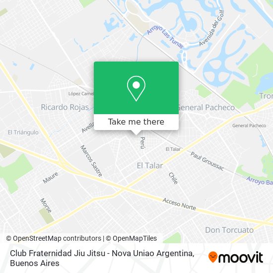 Club Fraternidad Jiu Jitsu - Nova Uniao Argentina map