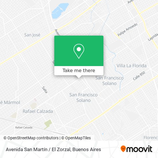 Avenida San Martín / El Zorzal map