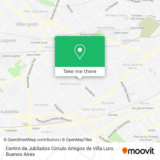 Centro de Jubilados Circulo Amigos de Villa Luro map