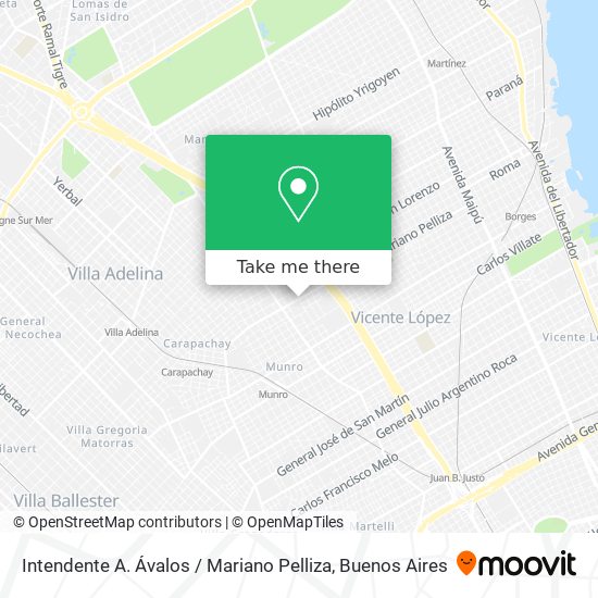 Mapa de Intendente A. Ávalos / Mariano Pelliza