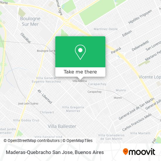 Maderas-Quebracho San Jose map