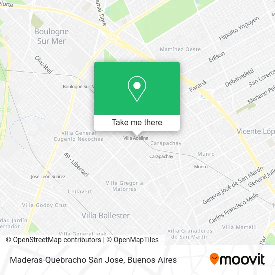 Mapa de Maderas-Quebracho San Jose