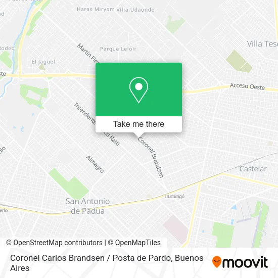 Coronel Carlos Brandsen / Posta de Pardo map
