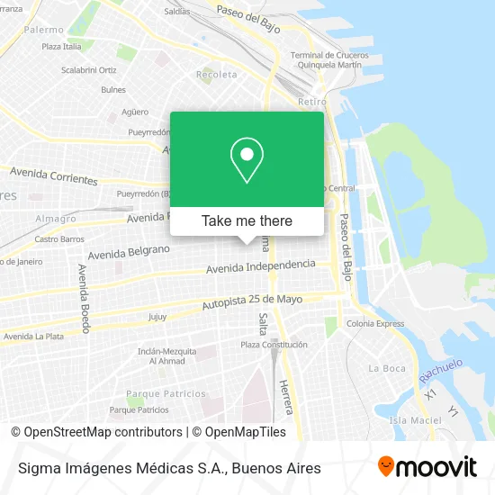 Sigma Imágenes Médicas S.A. map