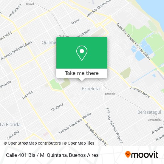 Mapa de Calle 401 Bis / M. Quintana
